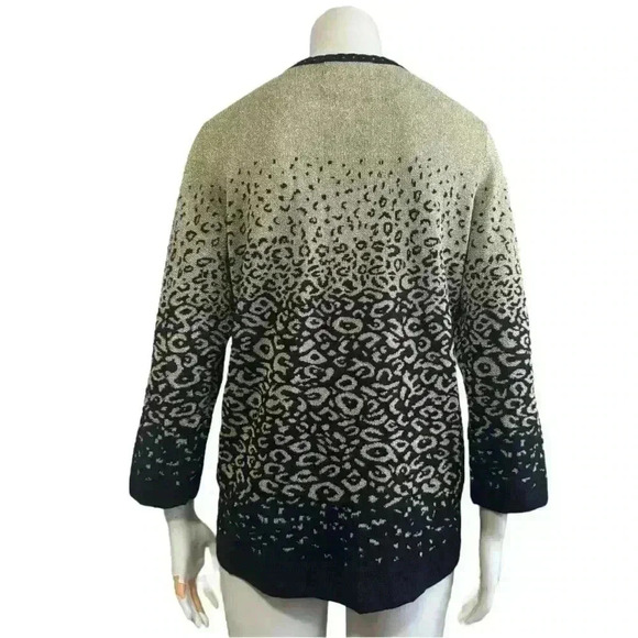 ALFRED DUNNER Ombre Metallic Leopard Twin Set Glam Retro Women's Size Medium - Picture 4 of 12